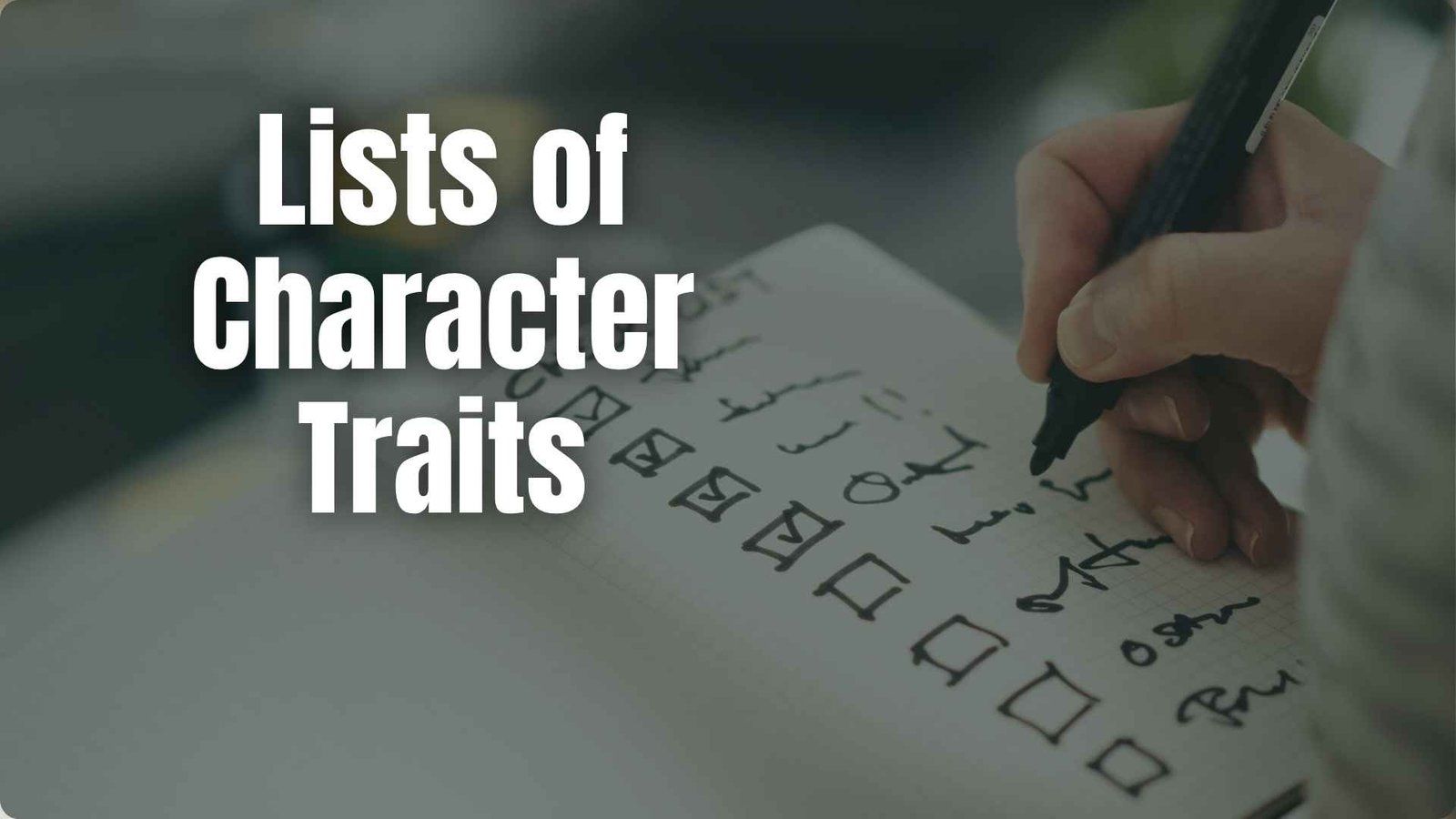 lists of character traits